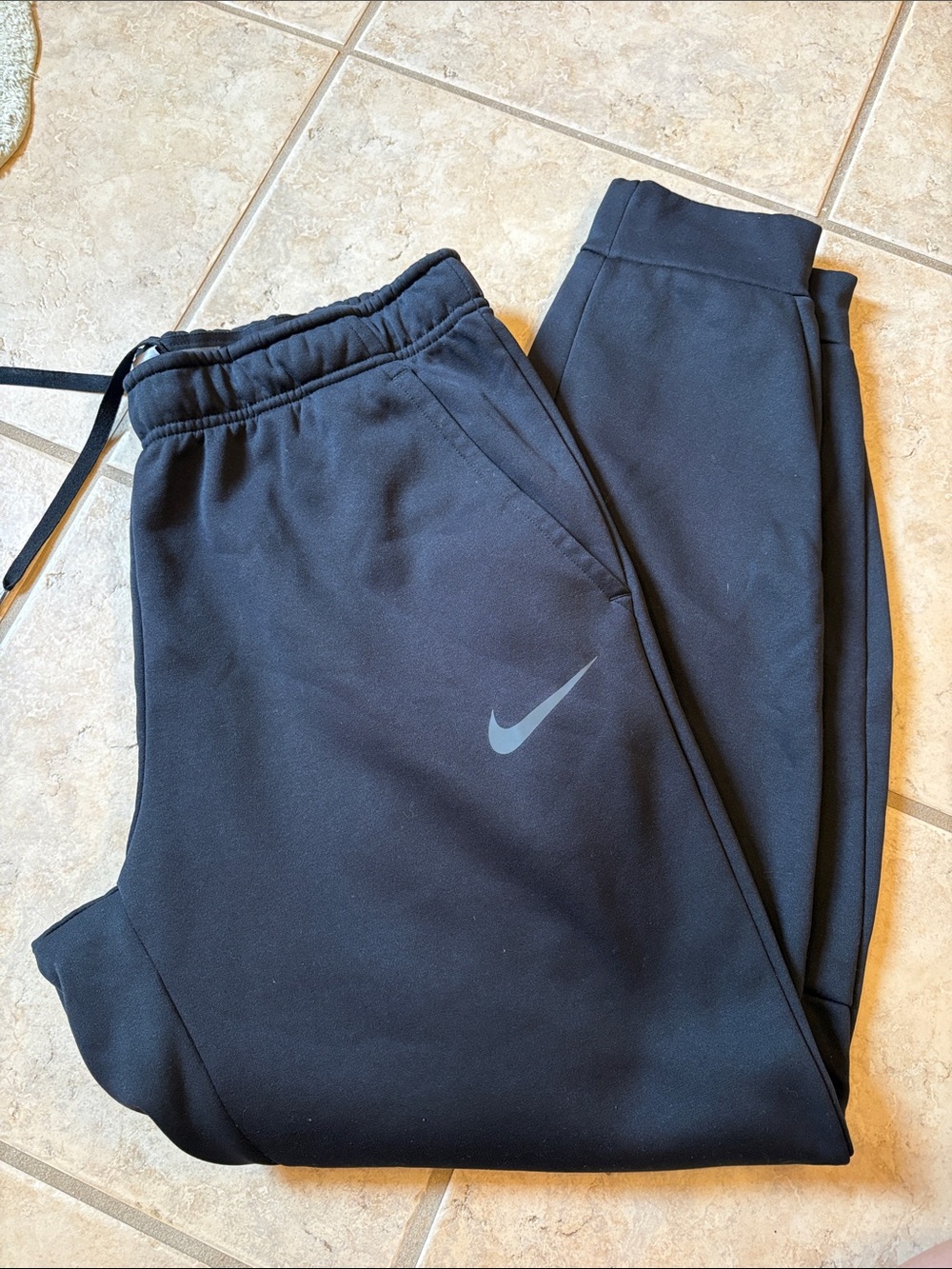Nike Black Jogger Pants with Reflective Swoosh